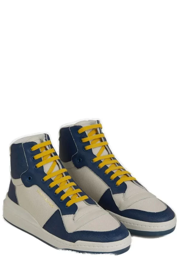 Elevate Your Style with Mid-Top Blue Luxury Sneakers - Image 3