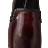 Elegant Bordeaux Leather Loafers - Image 3