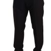 Elegant Black Skinny Tuxedo Trousers - Image 2