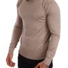 Beige Turtleneck Cashmere-Silk Blend Sweater - Image 2