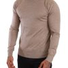 Beige Turtleneck Cashmere-Silk Blend Sweater - Image 5
