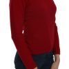 Elegant Red Cashmere Pullover Blouse - Image 2