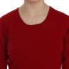 Elegant Red Cashmere Pullover Blouse - Image 5