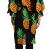 Vibrant Pineapple Draped Wrap Dress - Image 3