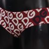 Chic Maroon White Logo Swim Bottoms - Image 2