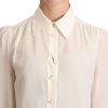 Elegant Silk Top in Off White - Image 4