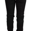 Sleek Black Washed Skinny Jeans - Image 2