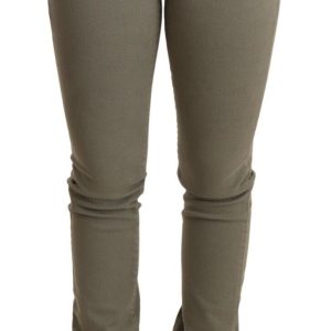 Chic Green Low Waist Skinny Jeans