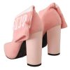 Chic Pink Suede Ankle Boots with Logo Socks - Image 3