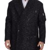 Sleek Patterned Wool Double Breasted Jacket - Image 2