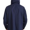 Elegant Double-Breasted Blue Parka Jacket - Image 3