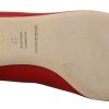 Red Suede Crystal Loafers - Exquisite Elegance - Image 5