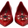 Red Suede Crystal Loafers - Exquisite Elegance - Image 7