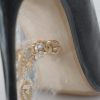 Elegant Black Gold Detail Heels Pumps - Image 8