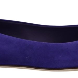 Embellished Crystal Purple Suede Flats