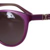 Chic Purple Acetate Round Sunglasses - Image 2