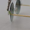 Elegant Floral Embellished Gold Sunglasses - Image 8