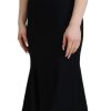Elegant Fit and Flare Black Sheath Dress - Image 2