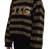 Elegant Black and Gold Crystal Sweater - Image 2