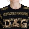 Elegant Black and Gold Crystal Sweater - Image 4