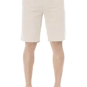 Beige Cotton Men Short