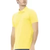 Yellow Cotton Men Polo Shirt - Image 2