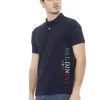 Blue Cotton Men Polo Shirt - Image 2