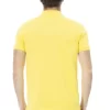 Yellow Cotton Men Polo Shirt - Image 3