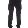 Sleek Black Cargo Trousers - Stretch Cotton Blend - Image 3