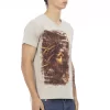 Beige Cotton Men T-Shirt - Image 2