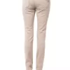 Beige Cotton Women Pant with Front and Back Pockets - Image 3