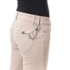 Beige Cotton Women Pant with Front and Back Pockets - Image 5