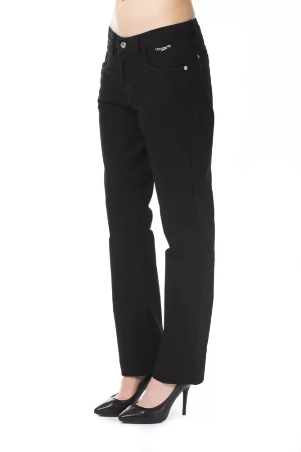 Black Cotton Women Pant - Image 2
