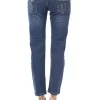 Light Blue Cotton Women Jeans - Image 3