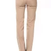 Beige Cotton Women Pants - Image 3