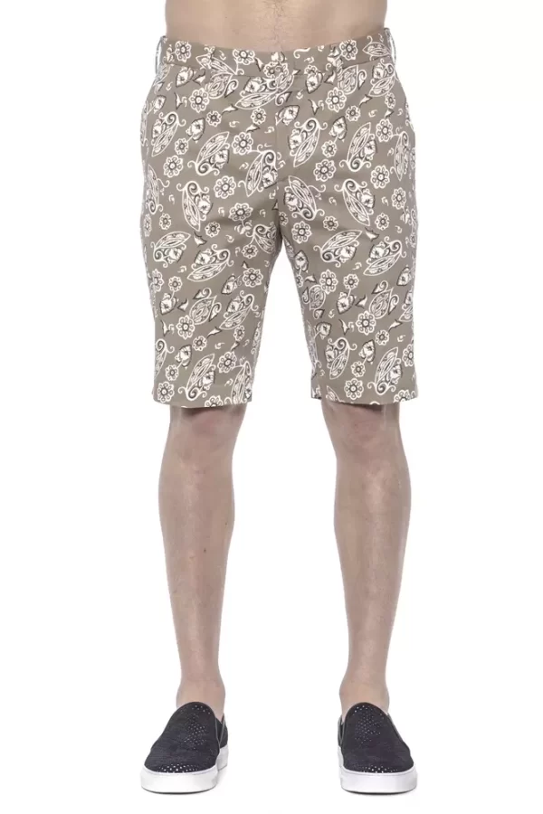 Beige Cotton Men's Bermuda Short