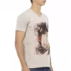 Beige Cotton Men T-Shirt - Image 2