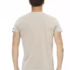 Beige Cotton Men T-Shirt - Image 3