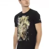 "Black Cotton Men T-Shirt" - Image 2