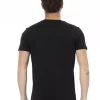"Black Cotton Men T-Shirt" - Image 3