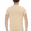 Beige Cotton Men T-Shirt - Image 3