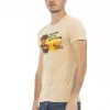 Beige Cotton Men T-Shirt - Image 2