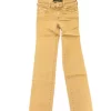 Beige Cotton Women Jeans - Image 2