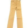 Beige Cotton Women Jeans - Image 3