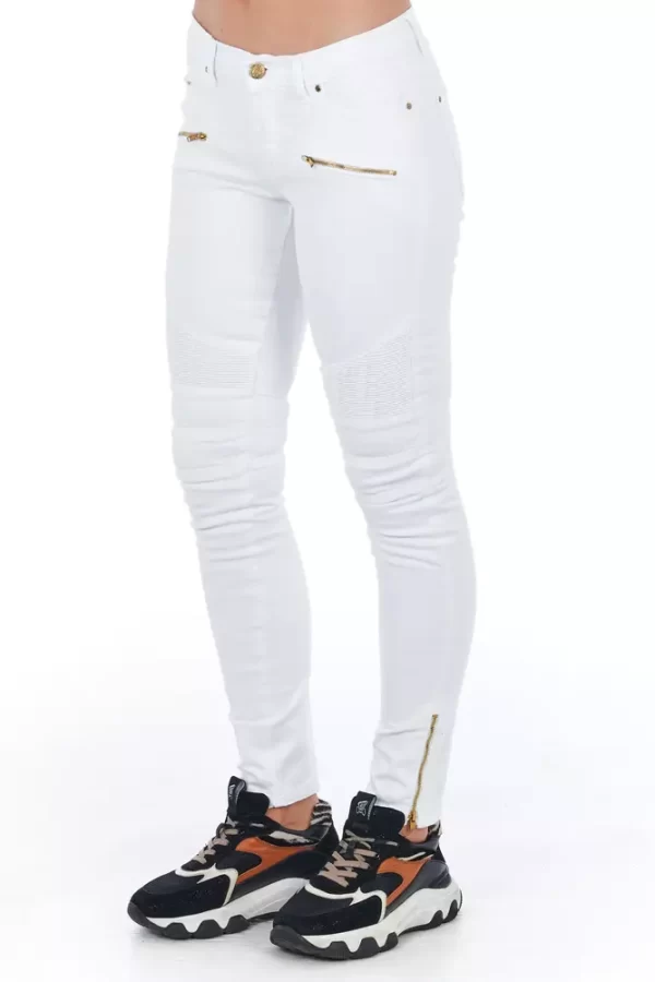 White Cotton Women's Jean - Image 2