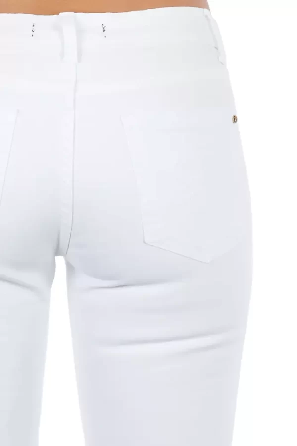 White Cotton Women's Jean - Image 3