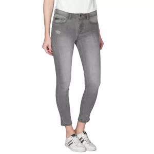 Gray Cotton Women's Jeans