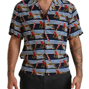 Elegant Multicolor Silk Casual Shirt