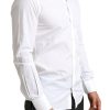 Elegant White Cotton Martini Dress Shirt - Image 2