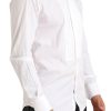 Elegant White Slim Fit Cotton Dress Shirt - Image 2